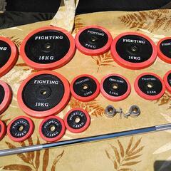 FIGHTING ROAD ファイティングロード バーベル100kgセット ラバー付き



