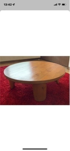 丸い　テーブル　円卓　100センチ　木製