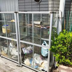昭和アルミブルーリボン ネオラック  ガラス温室 ２台　引取限定
