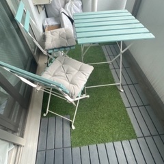 【ネット決済】イケア　ガーデンテラス用フロアタイル&人工芝計36枚