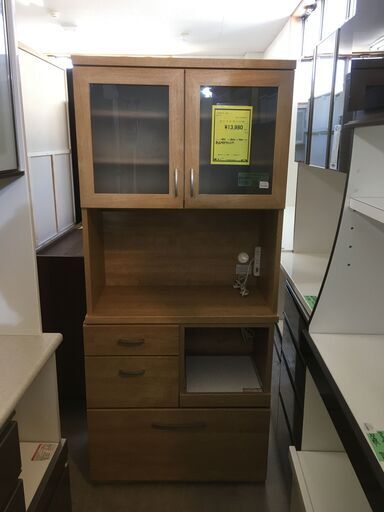 ニトリ コパン80 キッチンボード レンジボード 食器棚 レンジ台 幅80cm