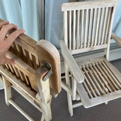 ベランダ　折りたたみテーブル＆椅子2脚