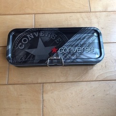 未使用　コンバース　缶ペンケース　ブラック　3段 筆箱