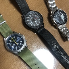 腕時計 使用感あり★電波時計　ミリタリー　ビジネス　各3,500円