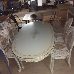 ヨーロピアン調ダイニング5点セット