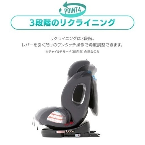 【未使用】チャイルドシートPZ ISOFIX グレー