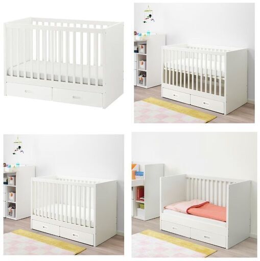 Ikea Stuva/Fritids crib with drawers ベビーベッド 引き出し付き