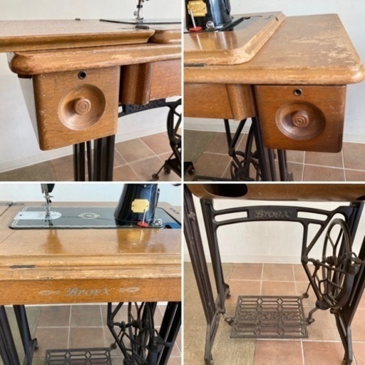 アンティークミシン脚 レトロ アンティークミシン脚テーブル