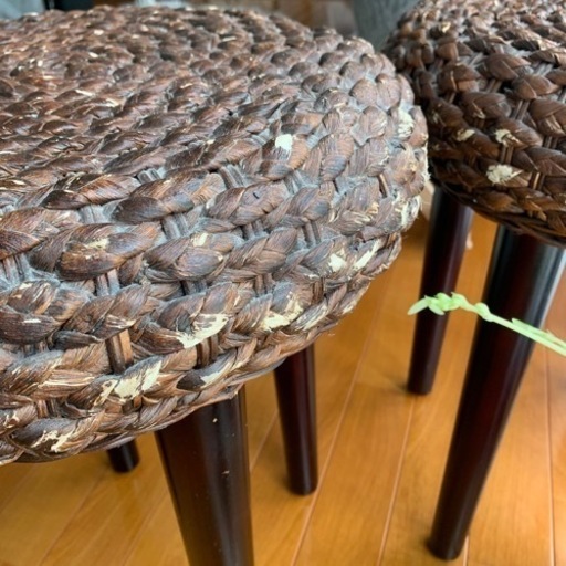 アジアン家具☆ウォーターヒヤシンス2脚セット