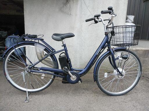 防犯登録料込み！札幌市内配達無料。中古27インチ電動アシスト自転車SUISUI紺色。
