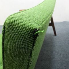 karimoku/カリモク60 Ｋチェア 2シーターソファ タープグリーン   中古家具 店頭引取歓迎 R6016)