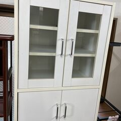 食器棚　No.1585　キッチン収納　ホワイト　【リサイクルショ...
