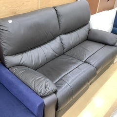 電動リクライニングソファ− ニトリ 2人掛け ブラック 206