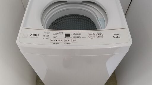 22H106 ジB AQUA 5．0kg全自動洗濯機 AQW-GS5E8(KW) 2021年製