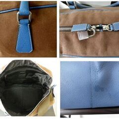 プラダ PRADA ボストンバッグ ショルダーバッグ キャンバス レザー 