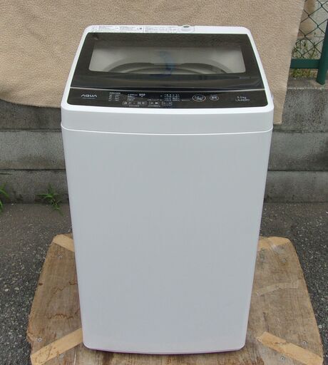 JM0377)AQUA/アクア 全自動洗濯機 AQW-G50GJ(W) 2019年製？ 5.0㎏ 中古品・動作OK【取りに来られる方限定】