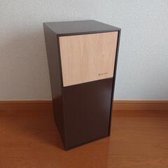 【美品】ごみ箱 8L DOORS ブラウン 木製 蓋付き スイン...
