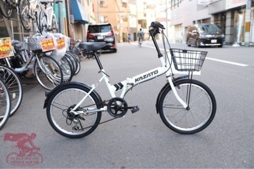 折りたたみ自転車 KAZATO 20インチ ホワイト