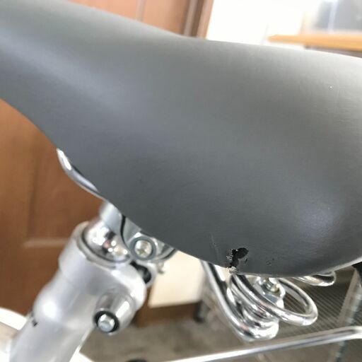 丸石 折畳み自転車 20インチ シルバー 6段切替 ベル付き maruishi 