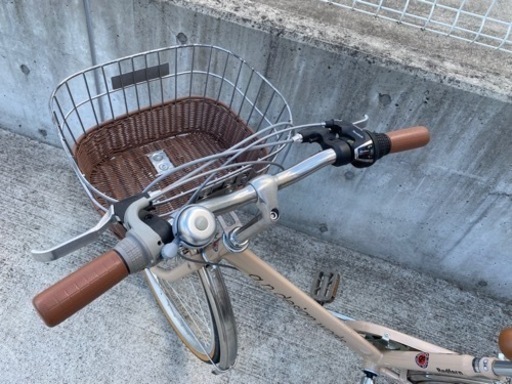 an design 24インチ 6段変速 ミルクティー ジュニア 子供 小学生 中古 自転車
