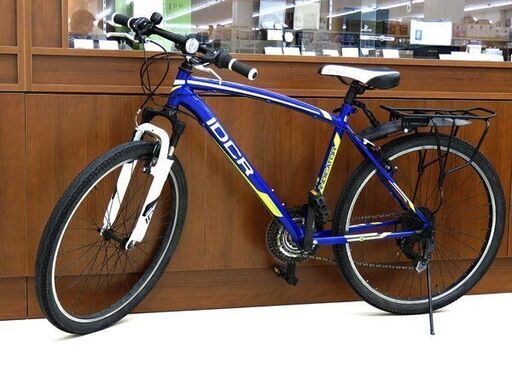 北海道 千歳市/恵庭市 近郊配送 IDCR INDICATOR 26インチ マウンテンバイク ALL TERRAIU BIKE 青系 7段変速