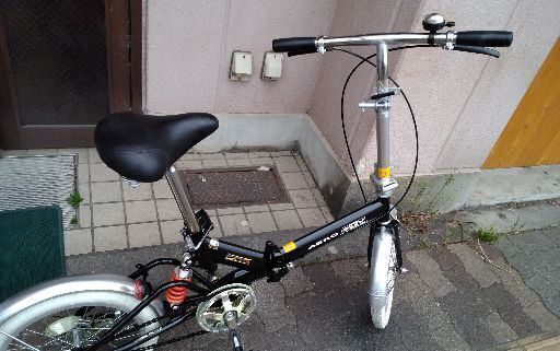 AERO[エアロ]FOLDING BICYCLE 16吋リヤサス付き折り畳み自転車 シングル/ブラック