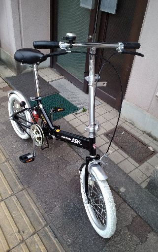 AERO[エアロ]FOLDING BICYCLE 16吋リヤサス付き折り畳み自転車 シングル/ブラック