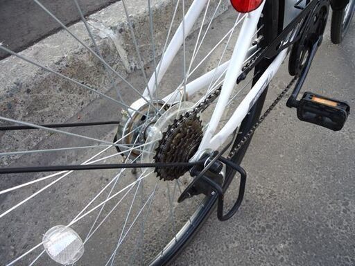 27インチ HOOVER 6段変速 ハブダイナモライト シティサイクル カギ付