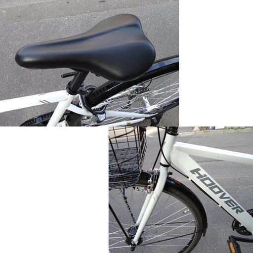 27インチ HOOVER 6段変速 ハブダイナモライト シティサイクル カギ付