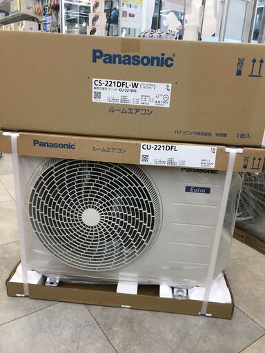 夏物SALE♪ 1点限り 激安!! パナソニック エアコン　CS-221DFL-W 6畳用 2.2Kw 2021年モデル 未使用品　Panasonic