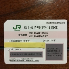 【ネット決済・配送可】JR東日本株主優待割引券　1枚