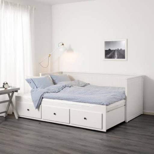 【美品】★IKEA HEMNES ヘムネス ベッド ★マットレス1枚付き