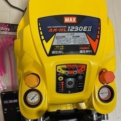中古 マックス 1230EII エアーコンプレッサー パールイエロー
