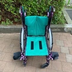 日本ウイールチェア製　転倒防止補助具付き自走式車いす 日本ウイールチェア製 転倒防止補助具付き自走式車いす