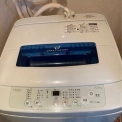 【ネット決済・配送可】Haier 洗濯機　一人暮らし用　4.2k...