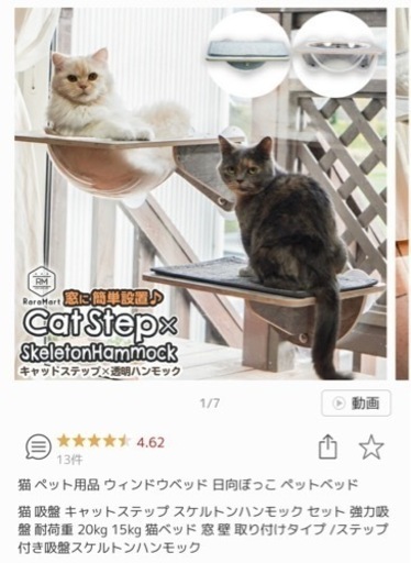 【未使用】キャットステップ✖️透明ハンモックボール　セット