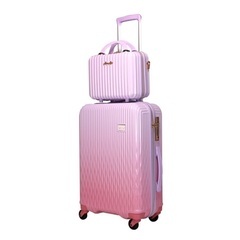 【タグ付き・未使用品】 LUNALUX スーツケース ピンク×ホワイト