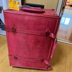 ピンクのキャリーバッグ