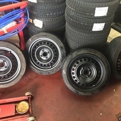 15インチ　6J 100 タイヤ付　165/50r15