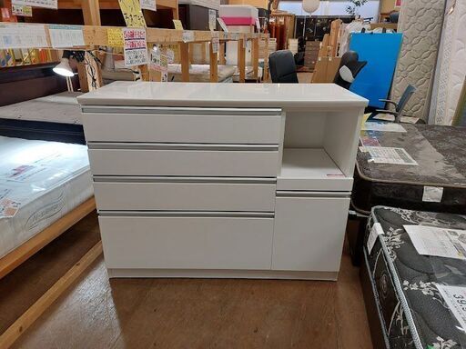 ニトリ　レジュ―ム１２０－２ＱＨ　キッチンカウンター　白　【愛品倶楽部柏店】