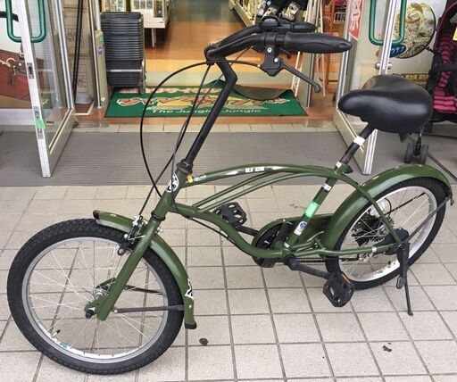ミニサイクル　20インチ　変速ギア　カーキー
