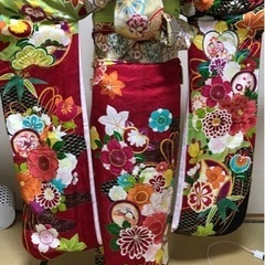 振袖　赤　花　成人式　18 20 飾り　帯　セット　まとめ売り