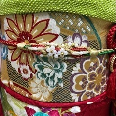 振袖　赤　花　成人式　18 20 飾り　帯　セット　まとめ売り