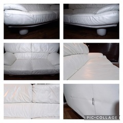 ☑️メル売約済　Chateau d’axミラノ90’s一流シャトーダックス2〜3人掛け30万本革ソファー