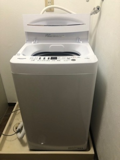 【美品】2021年製 ハイセンス 5.5kg全自動洗濯機 Hisense HW-E5503  ホワイト 3か月間使用  動作確認済み