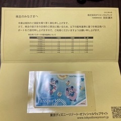 【ネット決済・配送可】オリエンタルランド　株主パスポート