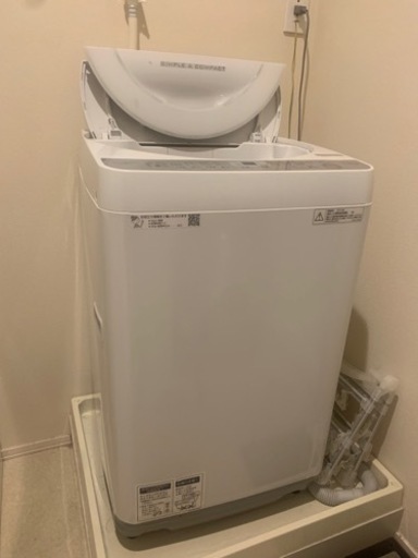 SHARP ES-GE7B 7kg全自動洗濯機 ホワイト - 神奈川県の家具