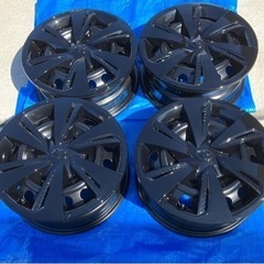 完売受付終了　　【新車外し】シエンタ特別仕様車SafetyEditionⅡ 純正ホイール＋黒加飾キャップ