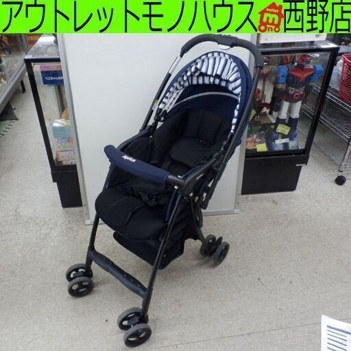 ベビーカー アップリカ カルーンエアー 生後1カ月～36カ月 15kg以下 アカチャンホンポ限定モデル ストライプネイビー 2034058 両対面 札幌 西野店