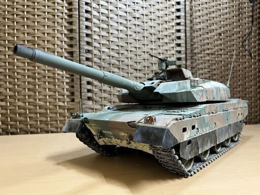 タミヤ 1/16 陸上自衛隊 10式戦車 フルオペレーション　半ジャンク タミヤ 1/16 ビッグタンクシリーズ 陸上自衛隊 10式戦車（ディスプレイ